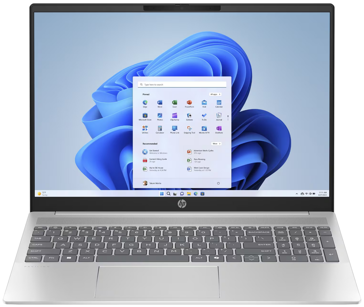 HP Pavilion 16-af0775ng 16" 2024 2K Ultra 7 155U 16 GB / 1 TB SSD W11H QWERTZ Silber Renew - Ohne Vertrag