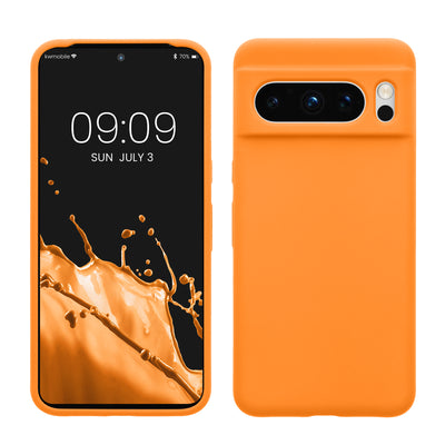 Gummierte Silikon Hülle für Google Pixel 8 Pro in Fruity Orange