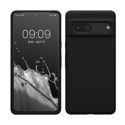 Gummierte Silikon Hülle für Google Pixel 7 in Schwarz