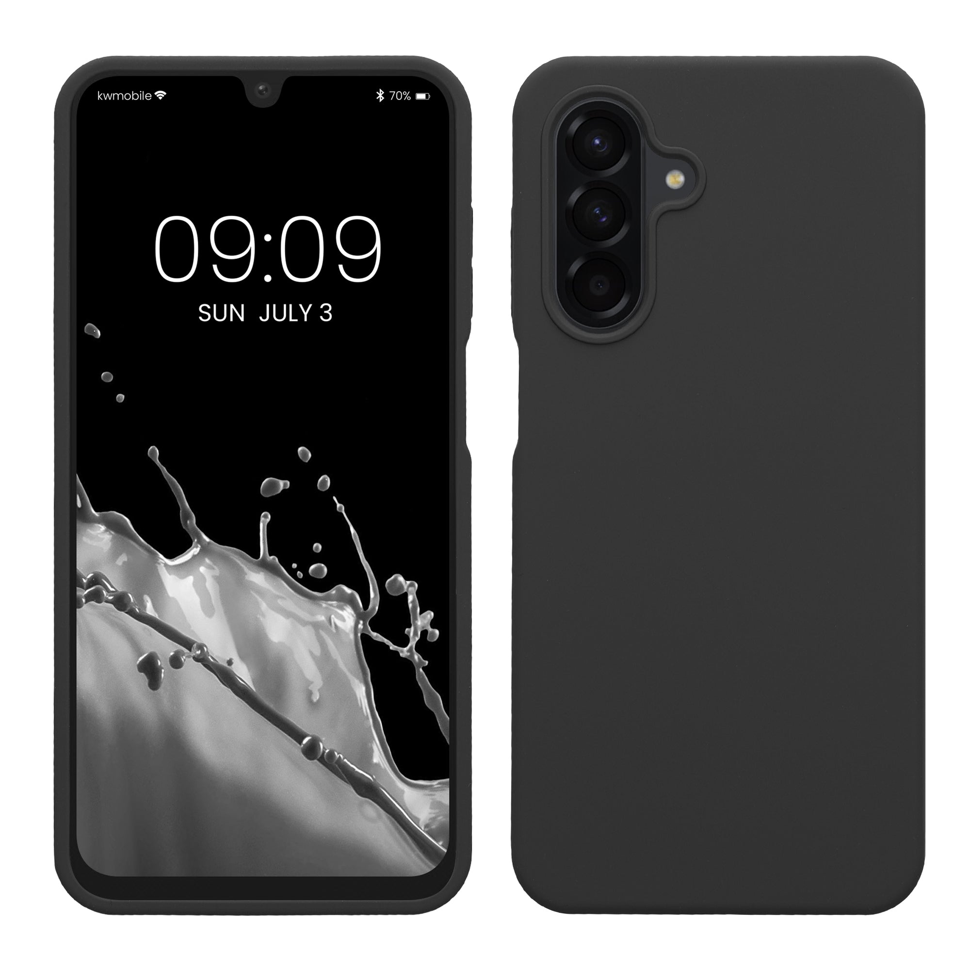 Gummierte Silikon Hülle für Samsung Galaxy A26 5G in Dunkelgrau