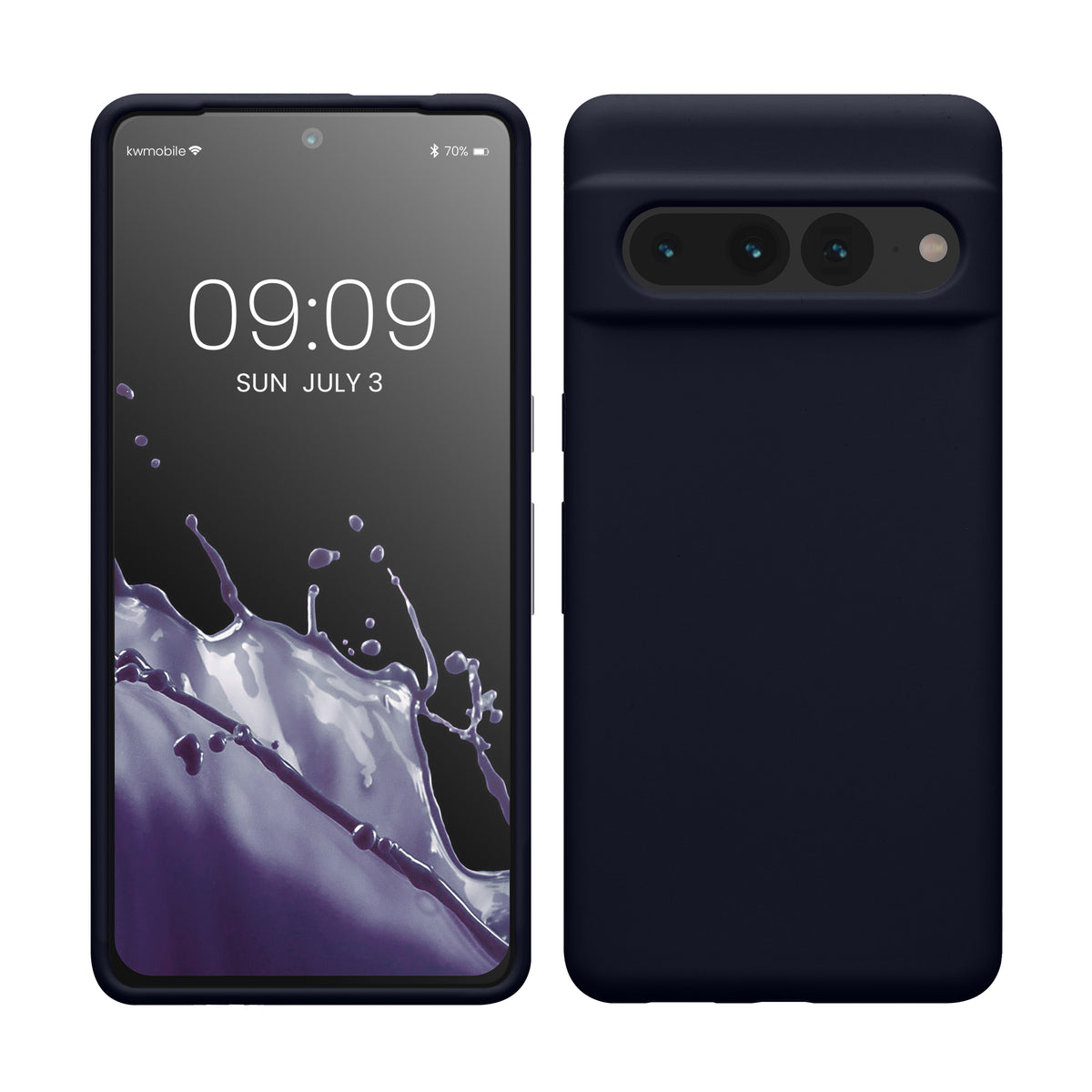 Gummierte Silikon Hülle für Google Pixel 7 Pro in Deep Ocean