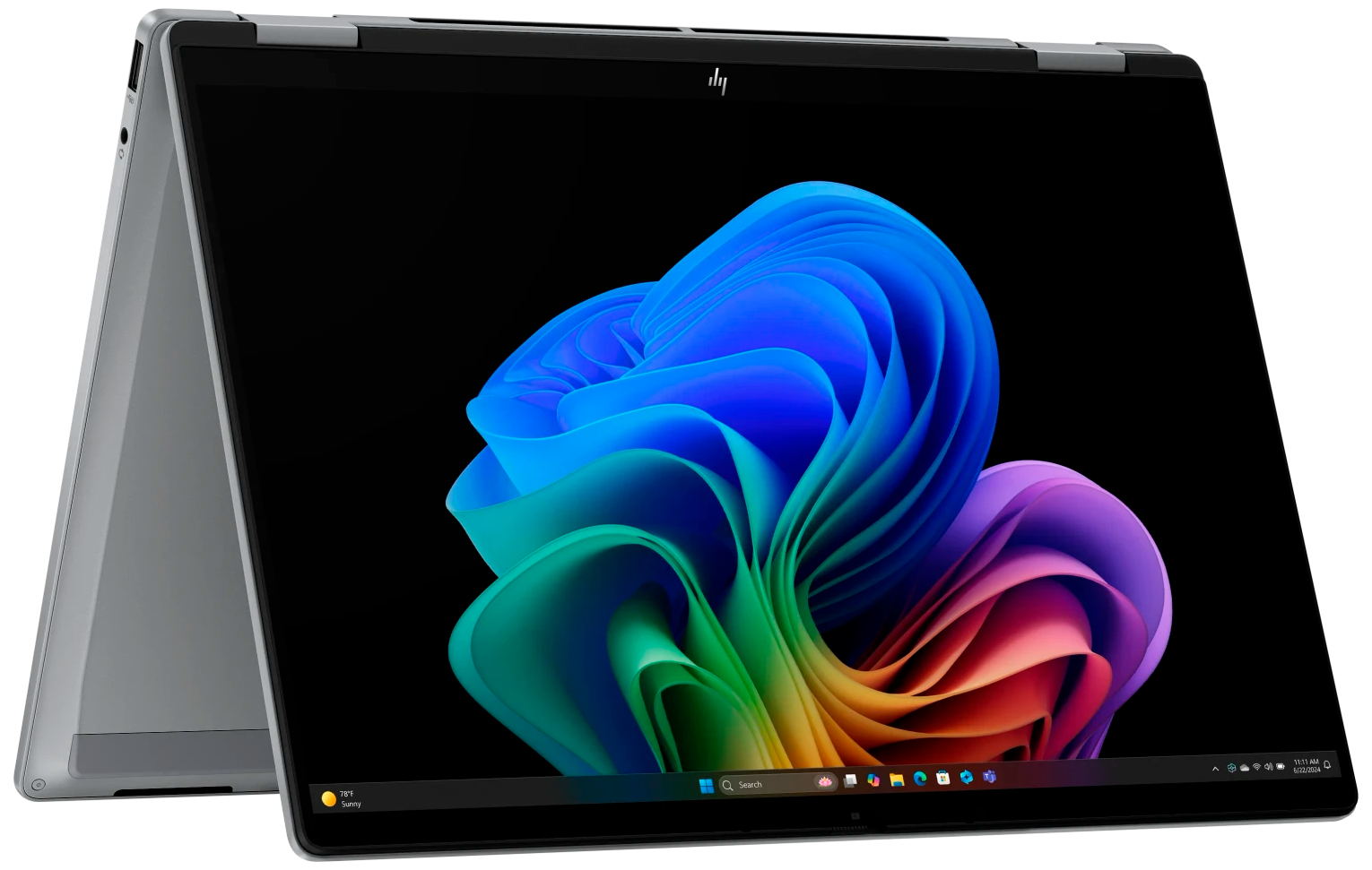 HP OmniBook X FlipNGAI 14-fk0178ng 14" 2025 2.8K TS OLED Ryzen7 350 32 GB / 1 TB SSD W11H QWERTZ silber Renew - Ohne Vertrag