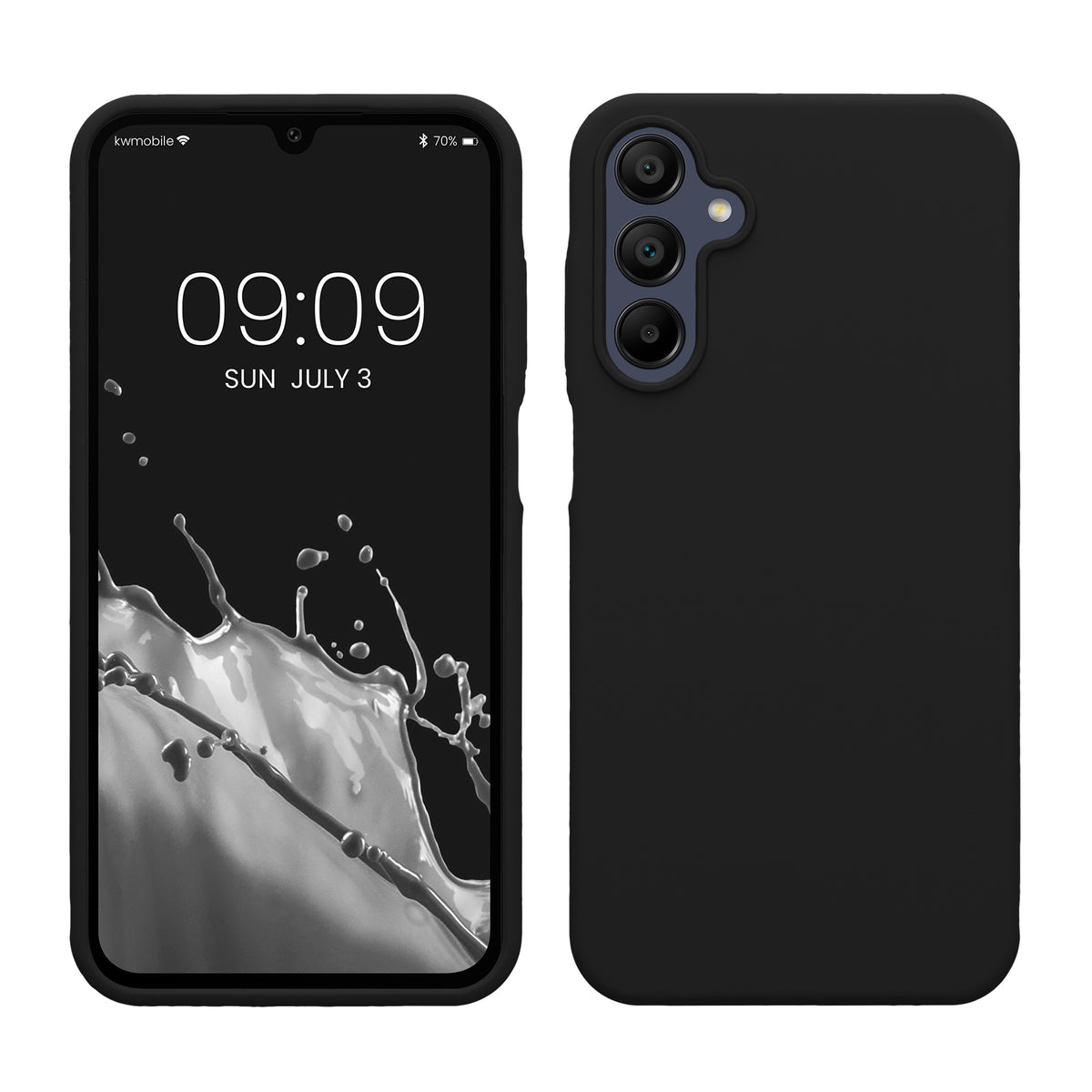 Rubberized silicone shell for Samsung Galaxy A15 5G in black