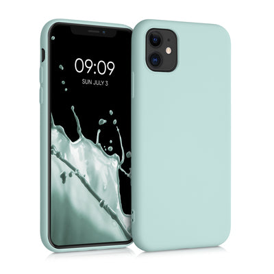 Slim Gummierte Silikon Hülle für Apple iPhone 11 in Cool Mint