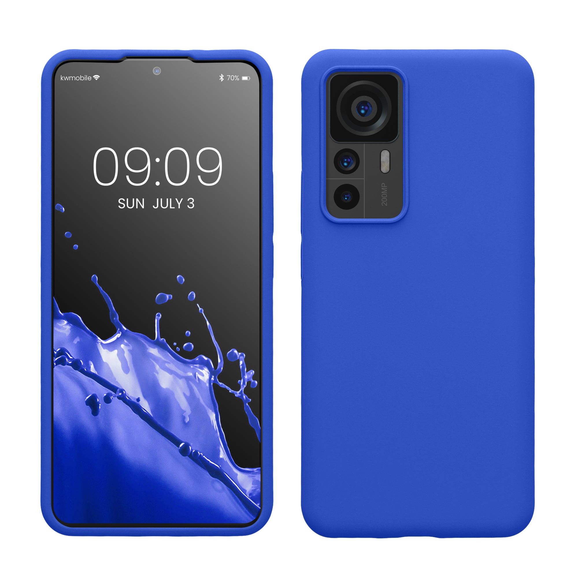 Gummierte Silikon Hülle für Xiaomi 12T / 12T Pro in Baltik Blau
