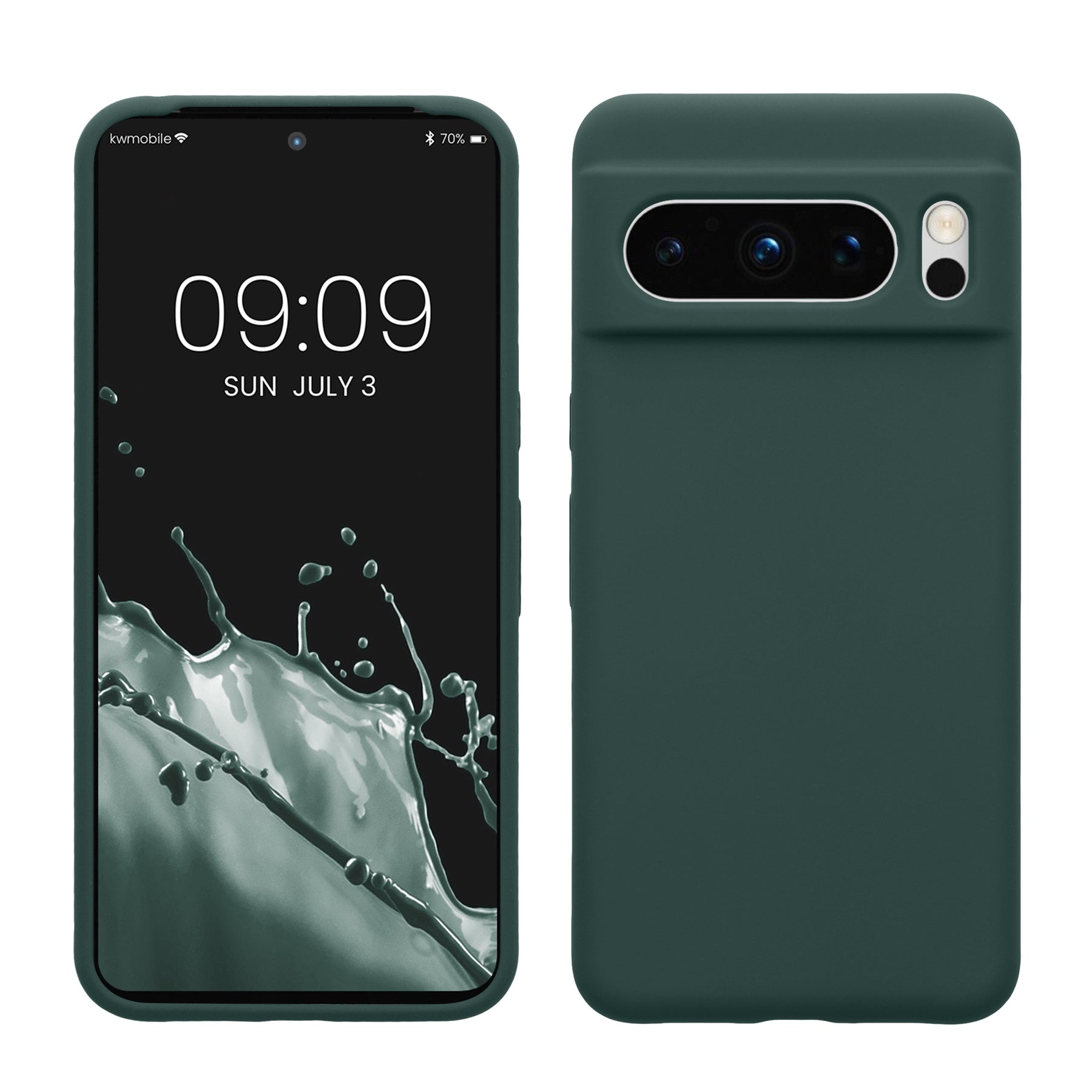 Gummierte Silikon Hülle für Google Pixel 8 Pro in Blaugrün