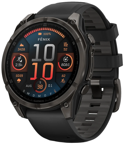 fenix 8 47mm AMOLED Schwarz/Schiefergrau Silikon-Armband
