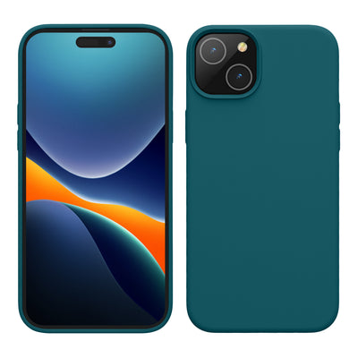 Rubberized silicone shell for Apple iPhone 15 in Petrol Matt