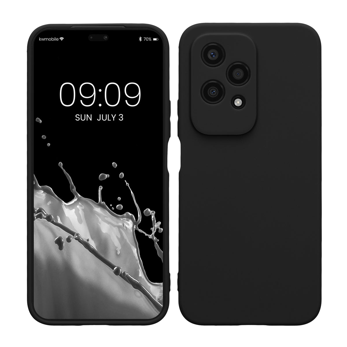 TPU Hülle mit Kameraschutz für HONOR 200 Lite in Schwarz matt