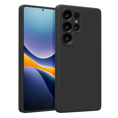 Gummierte Silikon Hülle für Samsung Galaxy S25 Ultra in Dunkelgrau