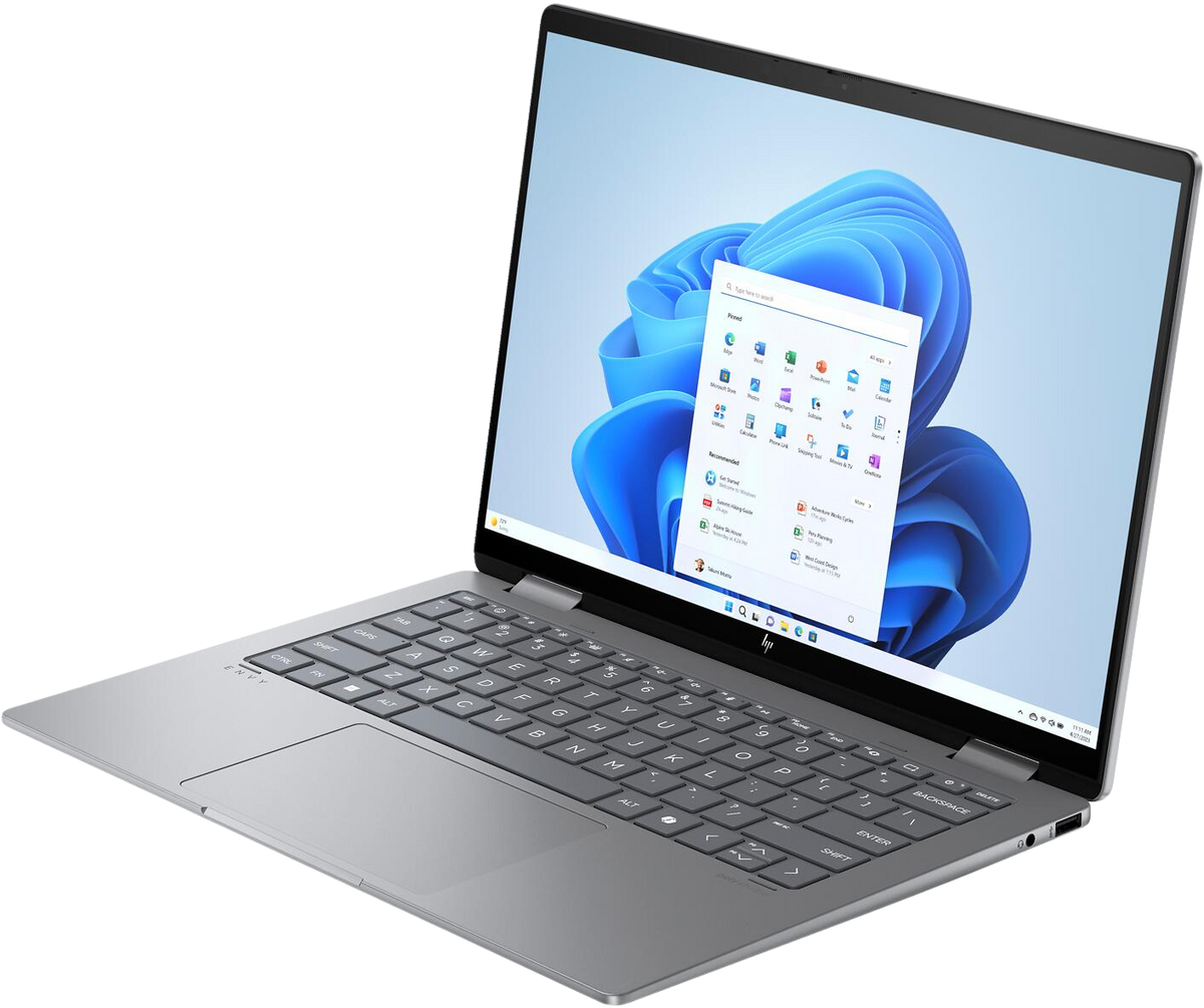 HP Envy x360 14-fa0785ng 14" 2024 2.8K R7 8840HS 16 GB / 1 TB W11H QWERTZ Silber - Ohne Vertrag