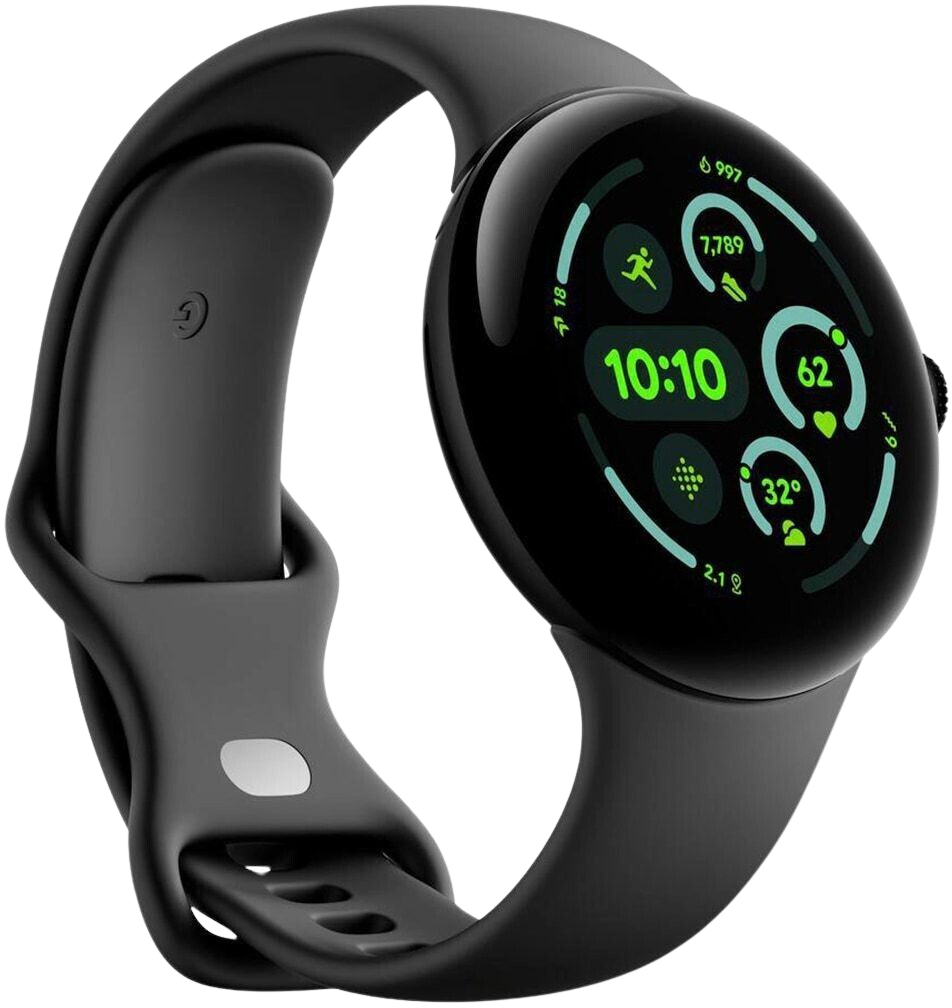 Google Pixel Watch 3 45mm 4G Matte Black Sportarmband Obsidian schwarz - Ohne Vertrag