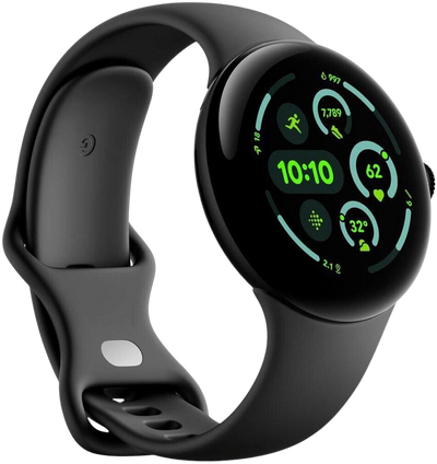 Pixel Watch 3 45mm 4G Matte Black Sportarmband Obsidian Differenzbesteuert