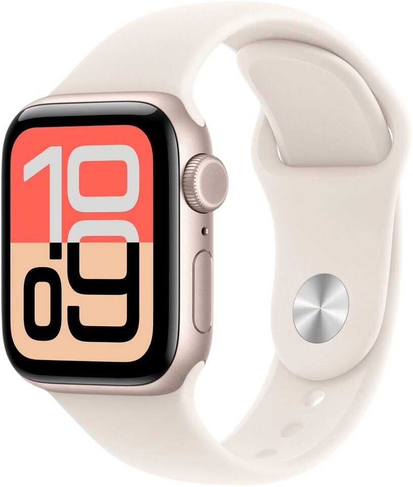 Apple Watch SE 3 5G Polarstern Alu 40mm Sportarmband Polarstern S/M MEP64 - Ohne Vertrag