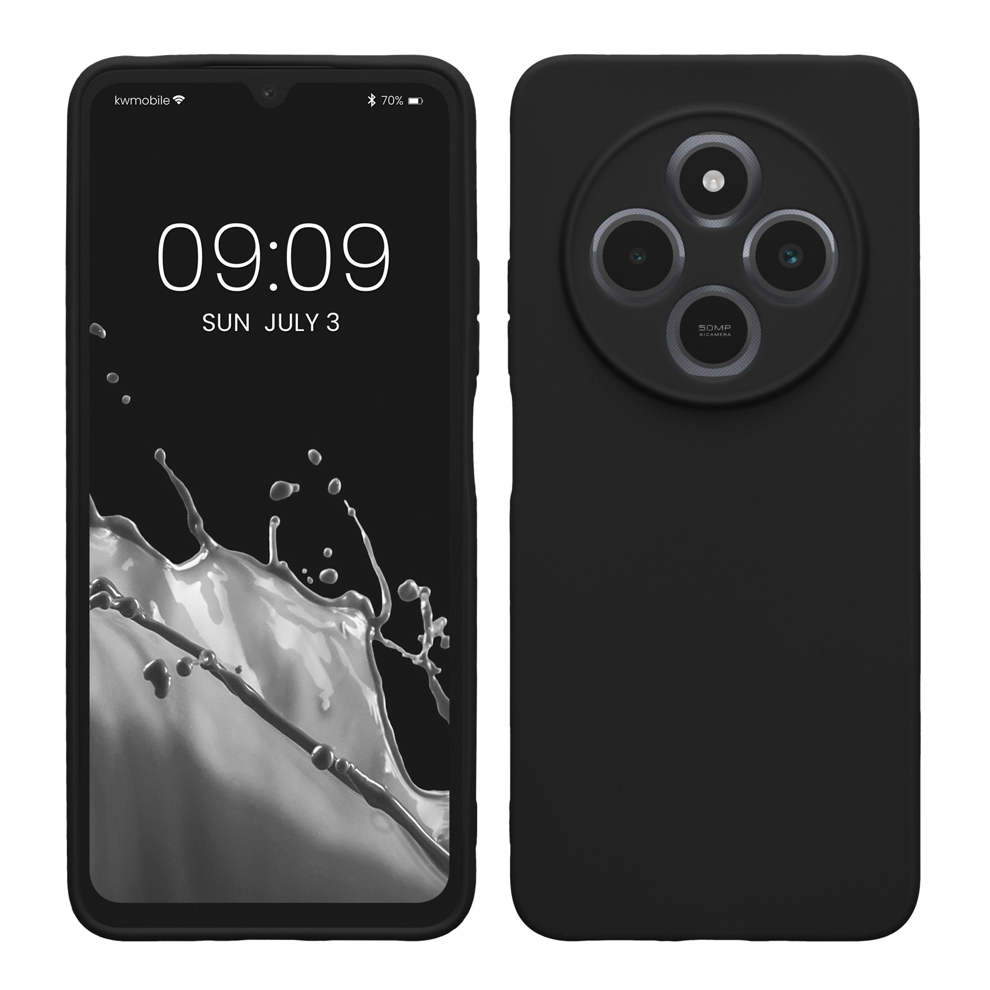 TPU Hülle mit Kameraschutz für Xiaomi Redmi 14C / Poco C75 in Schwarz matt