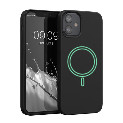 Magnetische Silikon Hülle für Apple iPhone 12 mini Schwarz