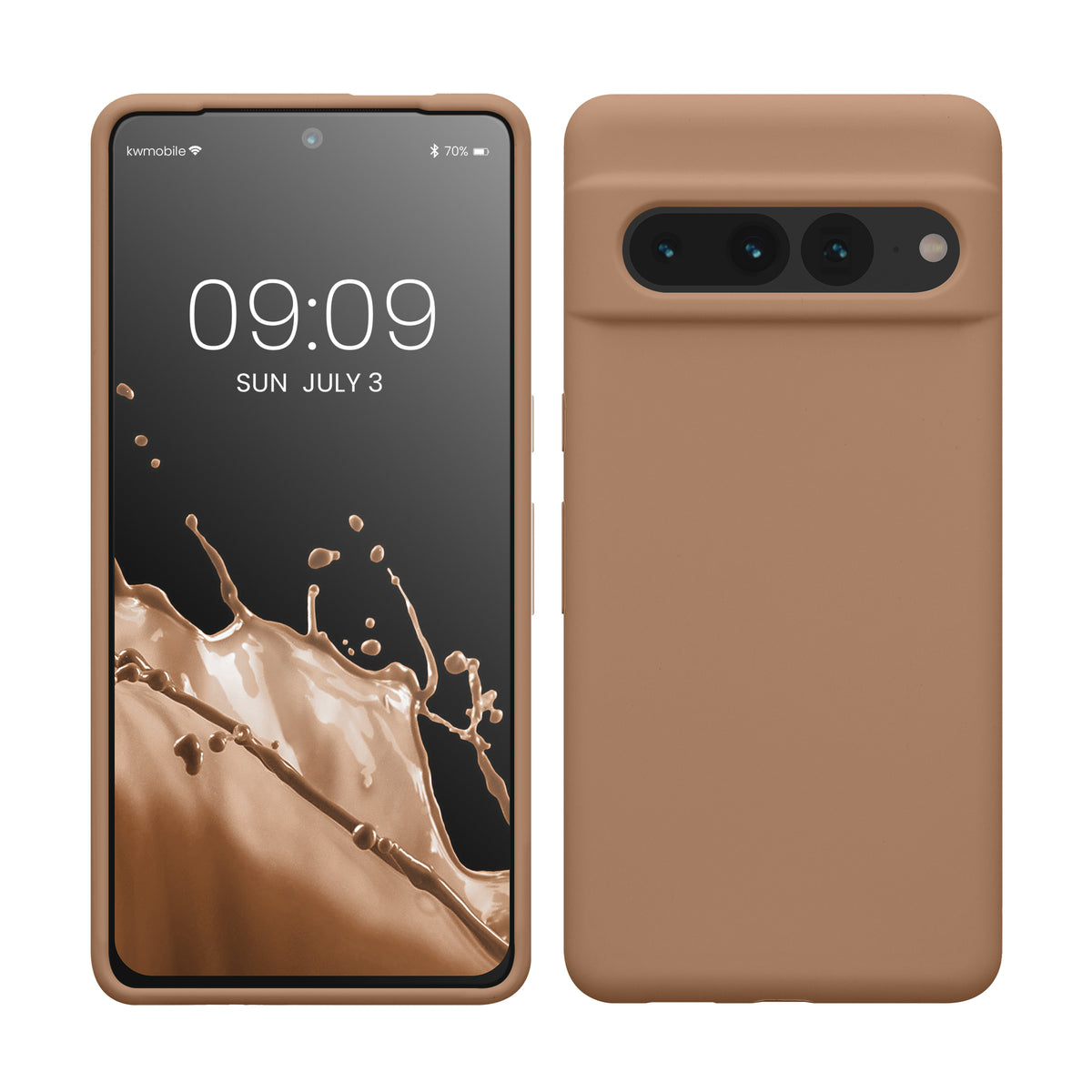 Gummierte Silikon Hülle für Google Pixel 7 Pro in Cappuccino