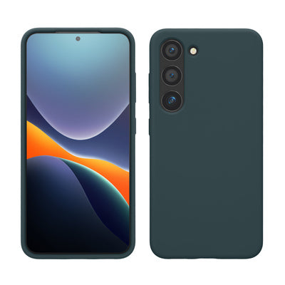 Gummierte Silikon Hülle für Samsung Galaxy S23 in Dunkler Schiefer