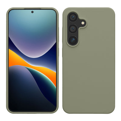 Rubberized silicone shell for Samsung Galaxy S24 in gray -green