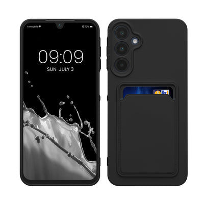 TPU Hülle mit Kartenfach für Samsung Galaxy A16 5G Schwarz