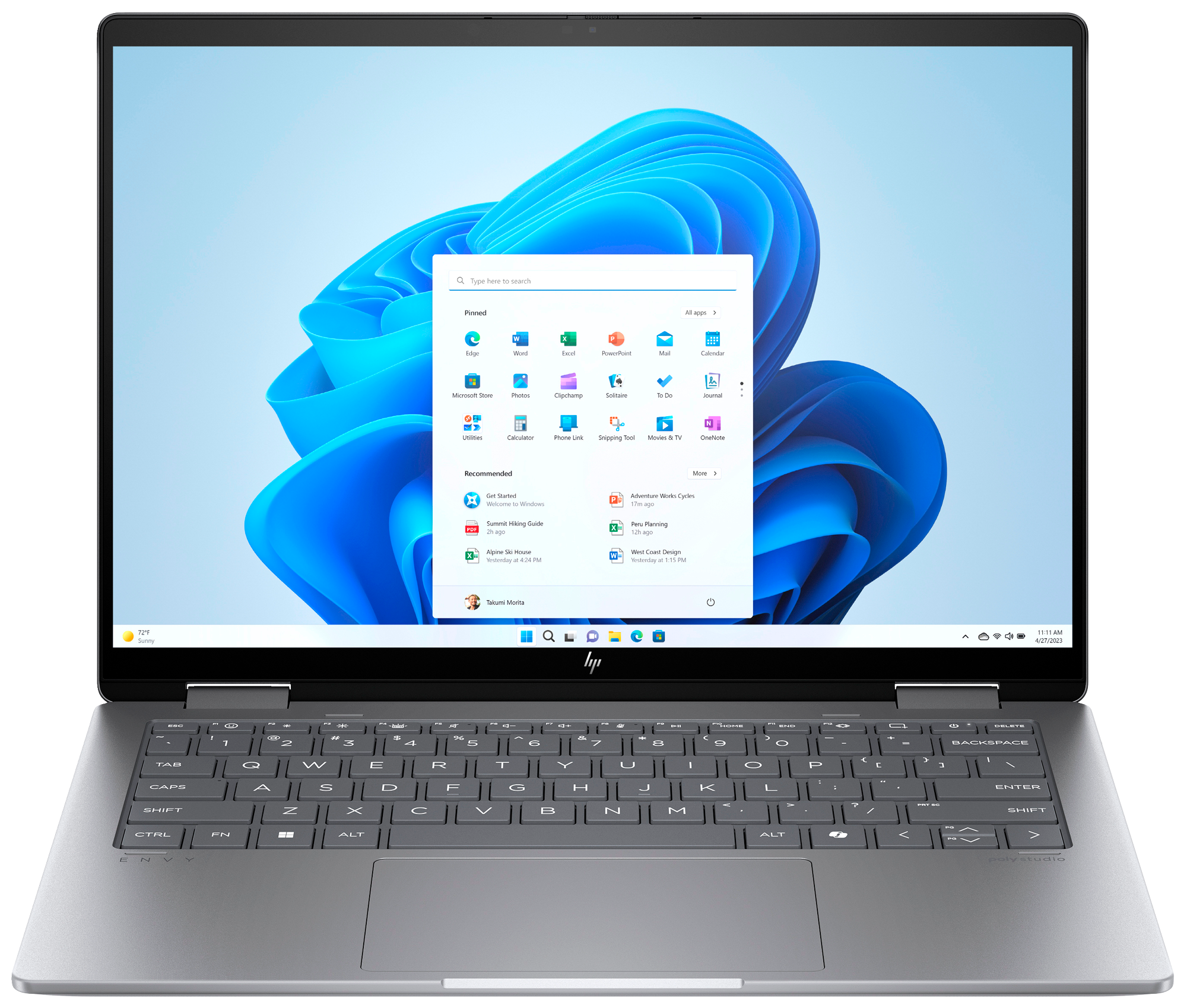 HP Envy x360 14-fc0077ng 14" 2024 2.8K Ultra 7 155U 32 GB / 1 TB SSD W11H QWERTZ Silber Renew - Ohne Vertrag