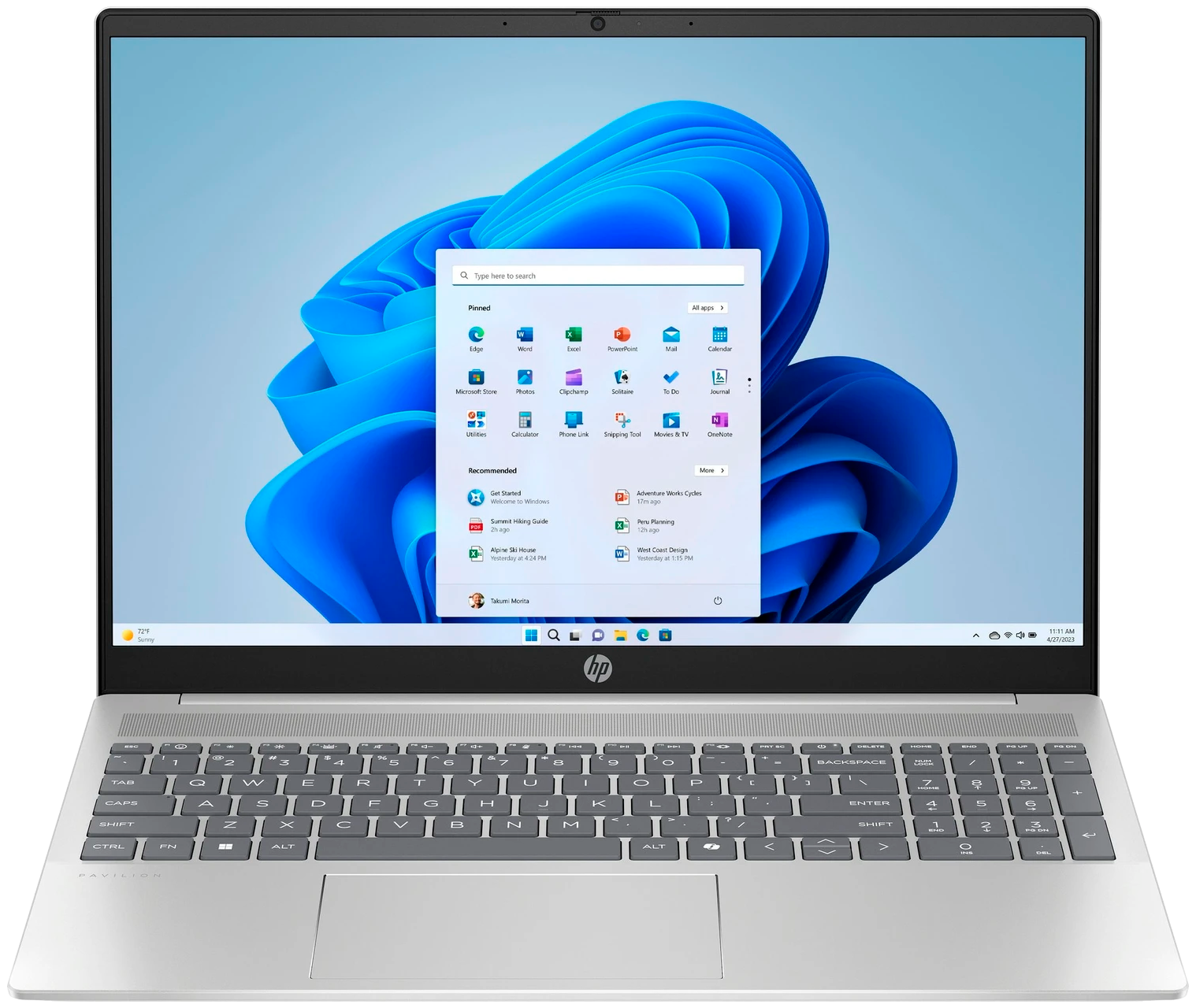 HP Pavilion 16-af0600ng 16" 2024 2K OLED Ultra 5 125U 16 GB / 1 TB SSD W11H QWERTZ silber Renew - Ohne Vertrag