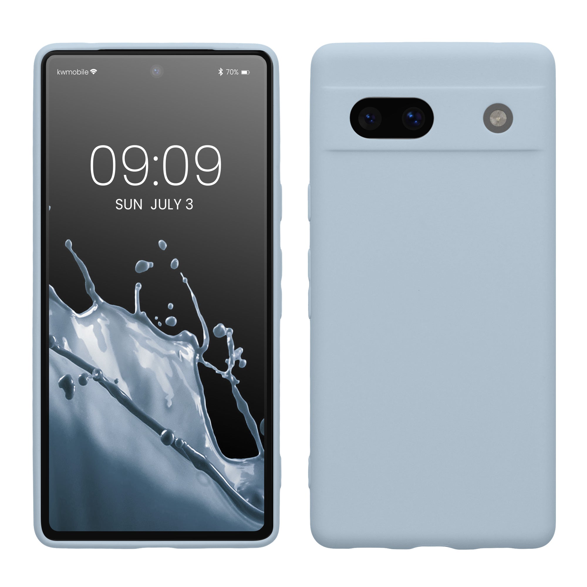 TPU Hülle mit Kameraschutz für Google Pixel 7a in Hellblau matt