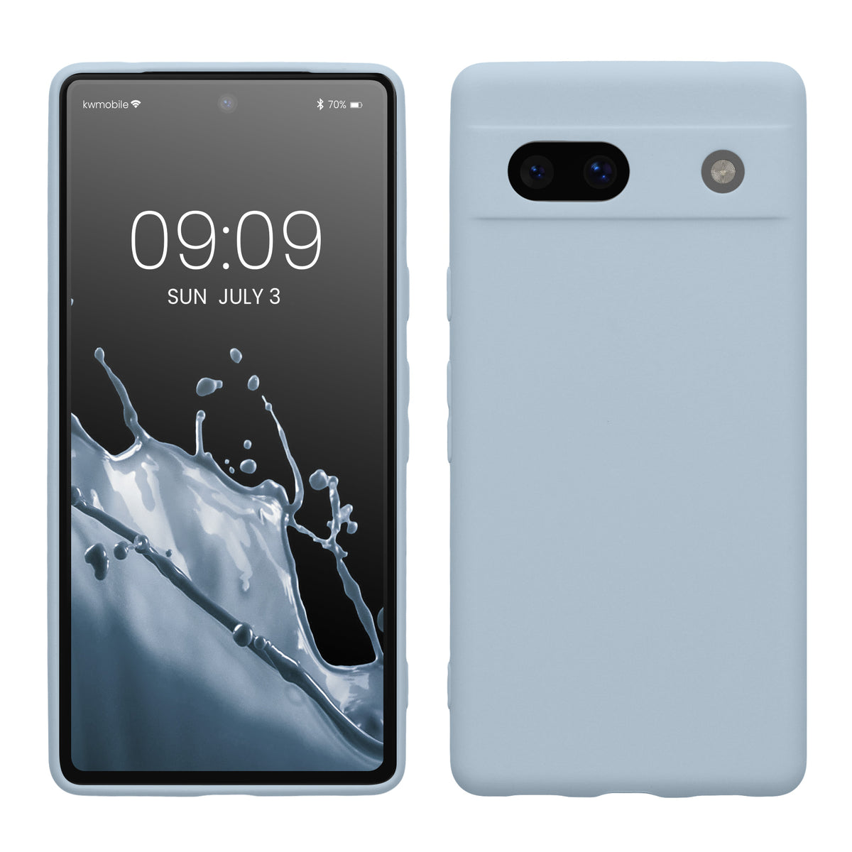 TPU Hülle mit Kameraschutz für Google Pixel 7a in Hellblau matt