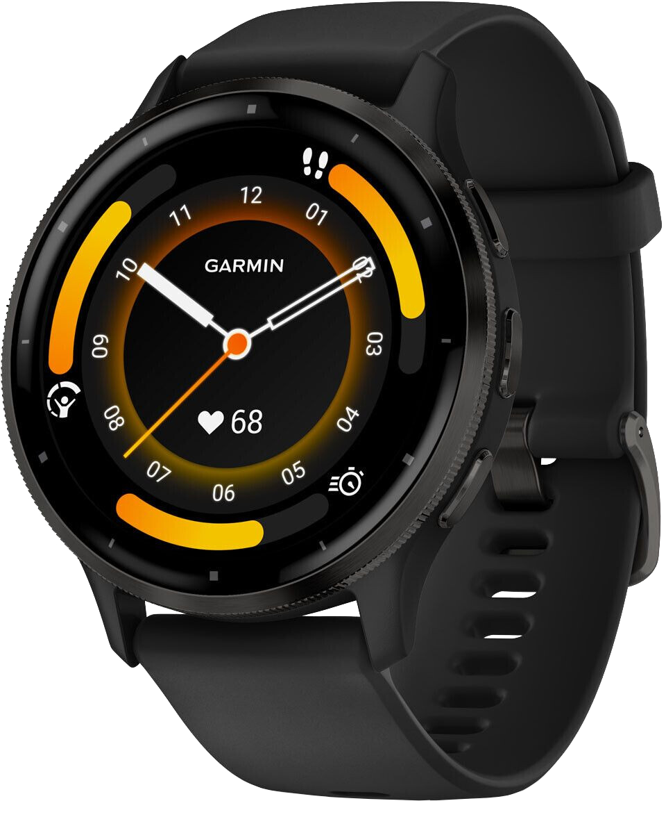 Garmin Venu 3 GPS Schwarz/Schiefergrau Silikon-Armband - Ohne Vertrag