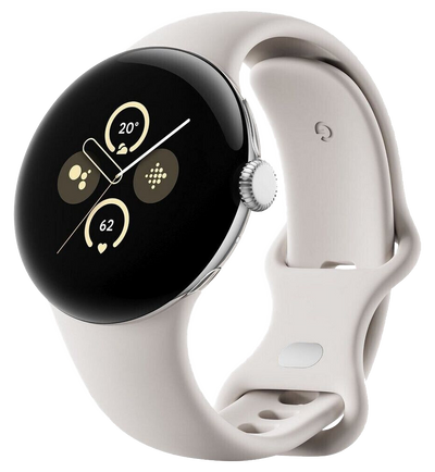 Pixel Watch 2 4G Polished Silver Sportarmband Porcelain