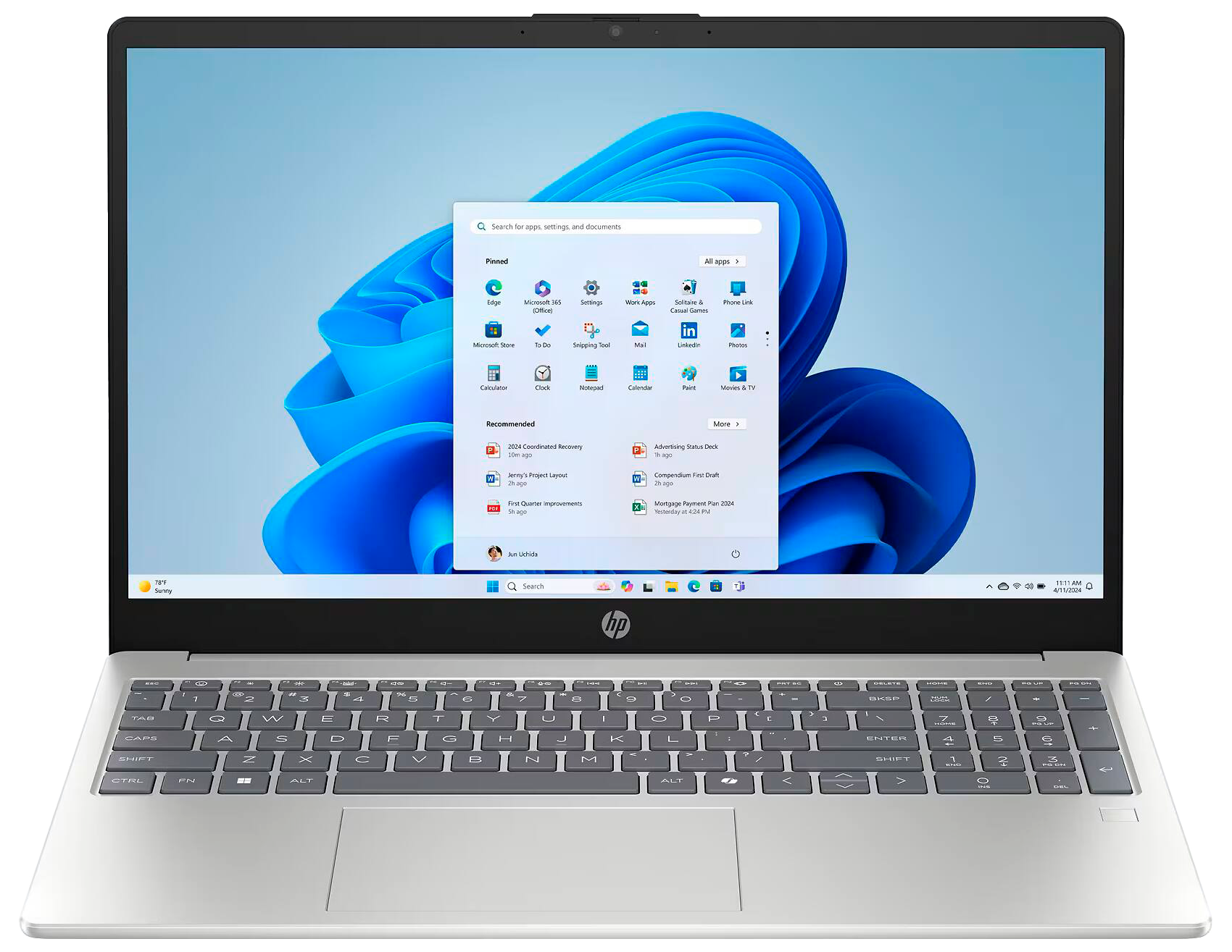 HP 15-fd0730ng 15" 2025 FHD i5-1334U 16 GB / 1 TB SSD W11H QWERTZ Silber Renew - Ohne Vertrag