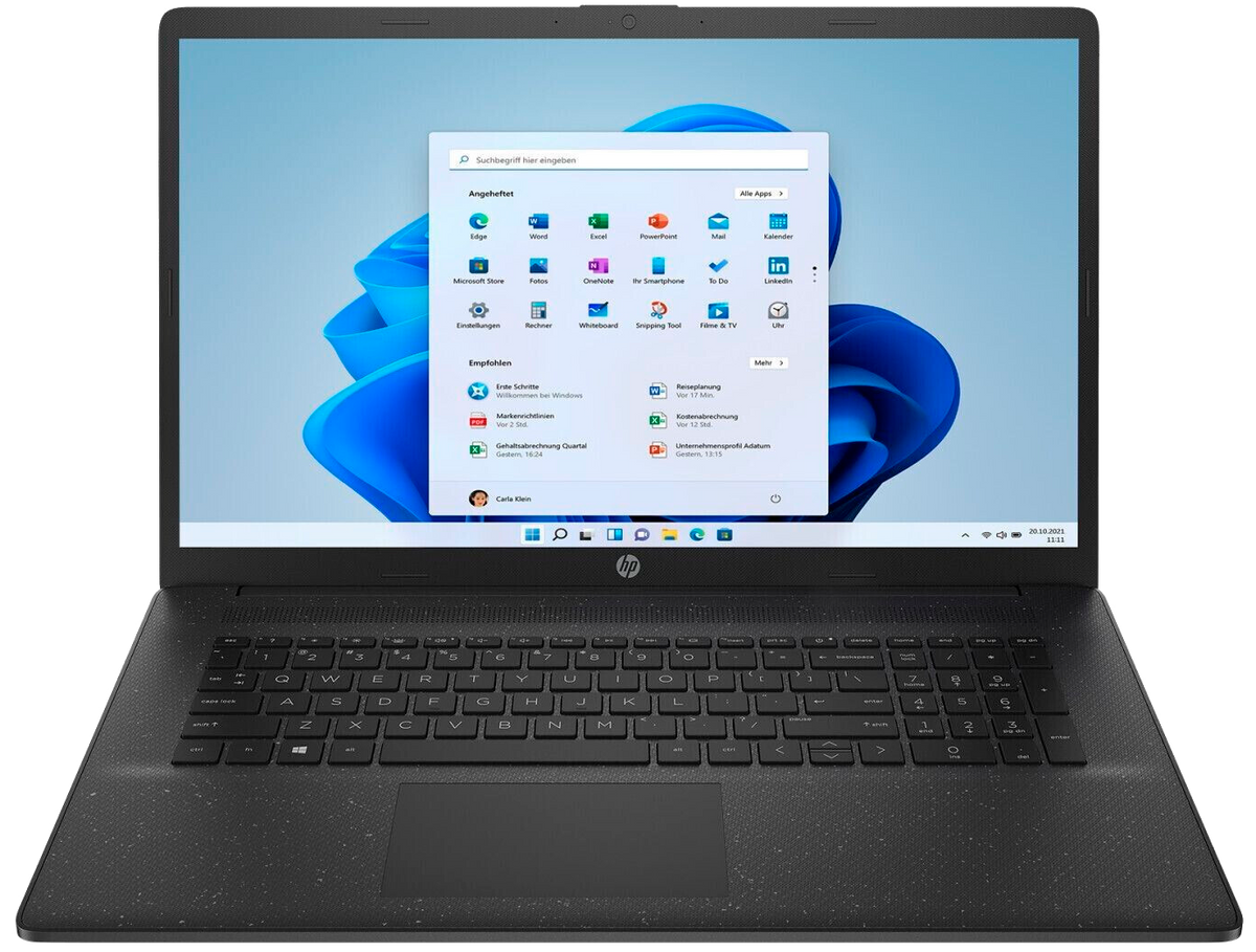 HP 17-cn0914ng 17.3" 2021 HD+ Intel N4500 8 GB / 256 GB SSD W11H QWERTZ schwarz Renew - Ohne Vertrag