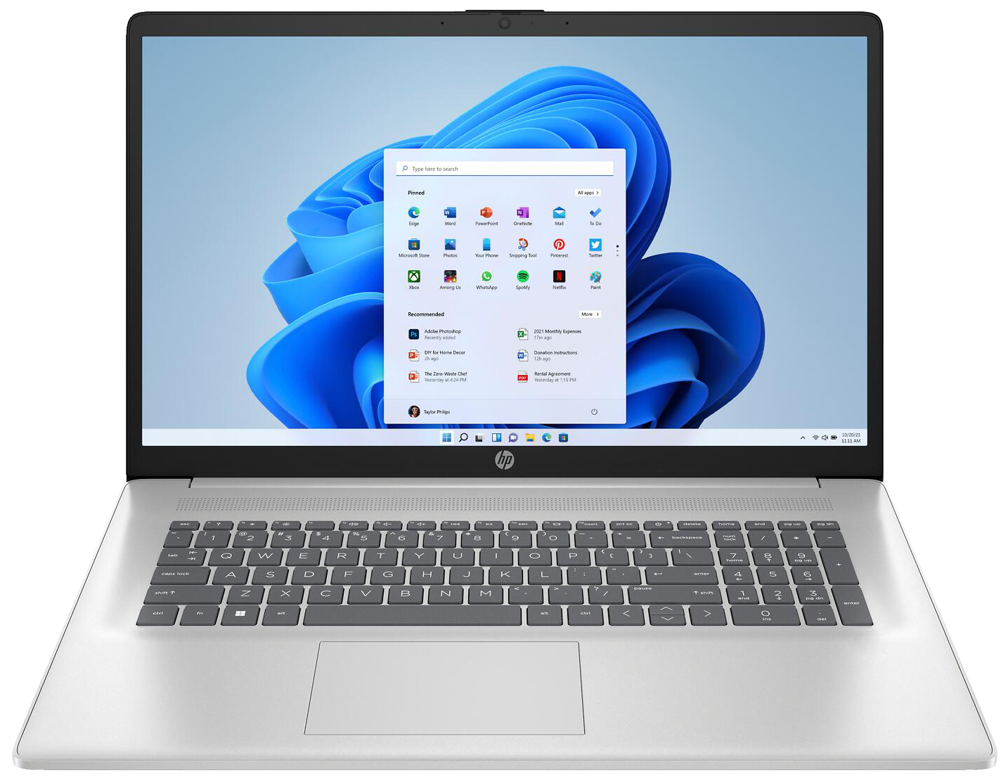 HP 17-cp2760ng 17" 2025 FHD Ryzen 5 7520U 16 GB / 512 GB SSD W11H QWERTZ Silber Renew - Ohne Vertrag