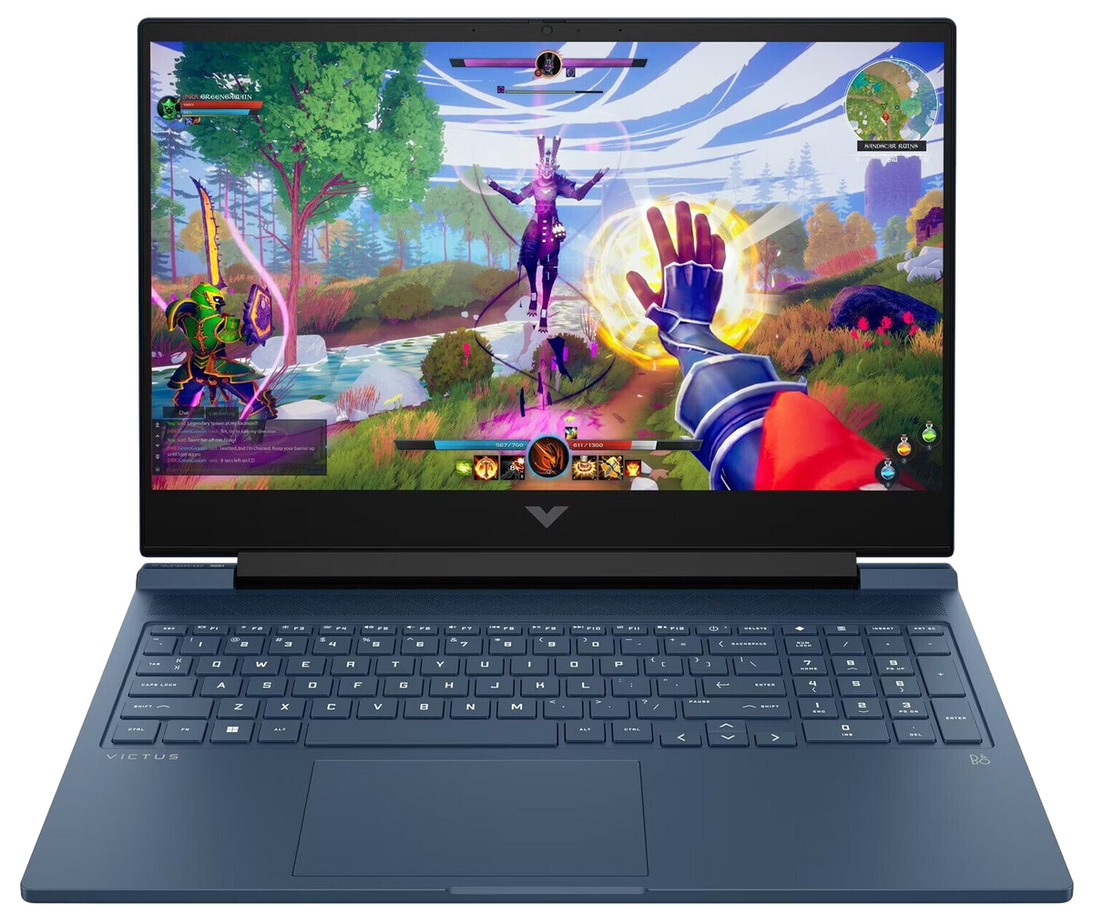 HP Victus Gaming 16-r1776ng 16" 2024 FHD i7-14700HX 16 GB 512 GB SSD GeForce RTX 4060 W11H QWERTZ blau - Ohne Vertrag