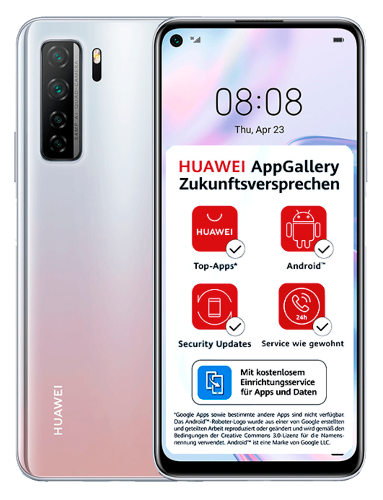 Huawei P40 lite 5G Dual-SIM silber - Ohne Vertrag
