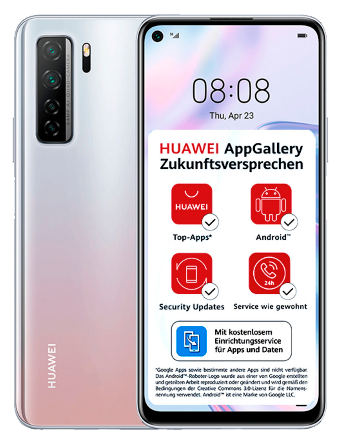 Huawei P40 lite 5G Dual-SIM silber - Ohne Vertrag