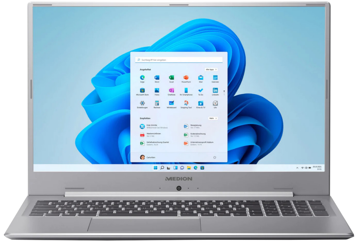 Medion Akoya 17" FHD Intel Core i3 8/512 GB SSD W10H S17403 21APE6010961 QWERTZ silber - Ohne Vertrag