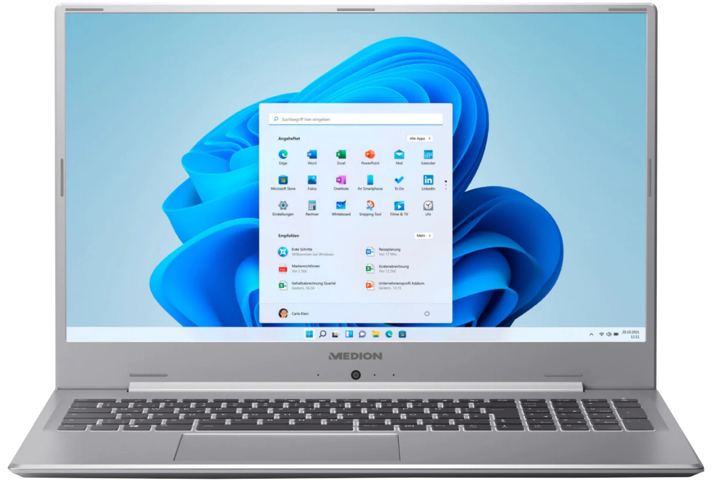 Medion Akoya 17" FHD Intel Core i3 8/512 GB SSD W10H S17403 21APE6010961 QWERTZ silber - Ohne Vertrag
