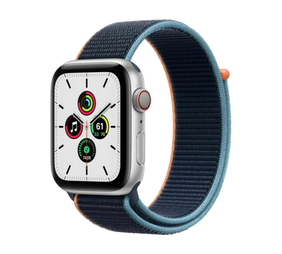 Watch SE LTE Silver 44mm Alu Sport Loop Deep Navy MYEW2