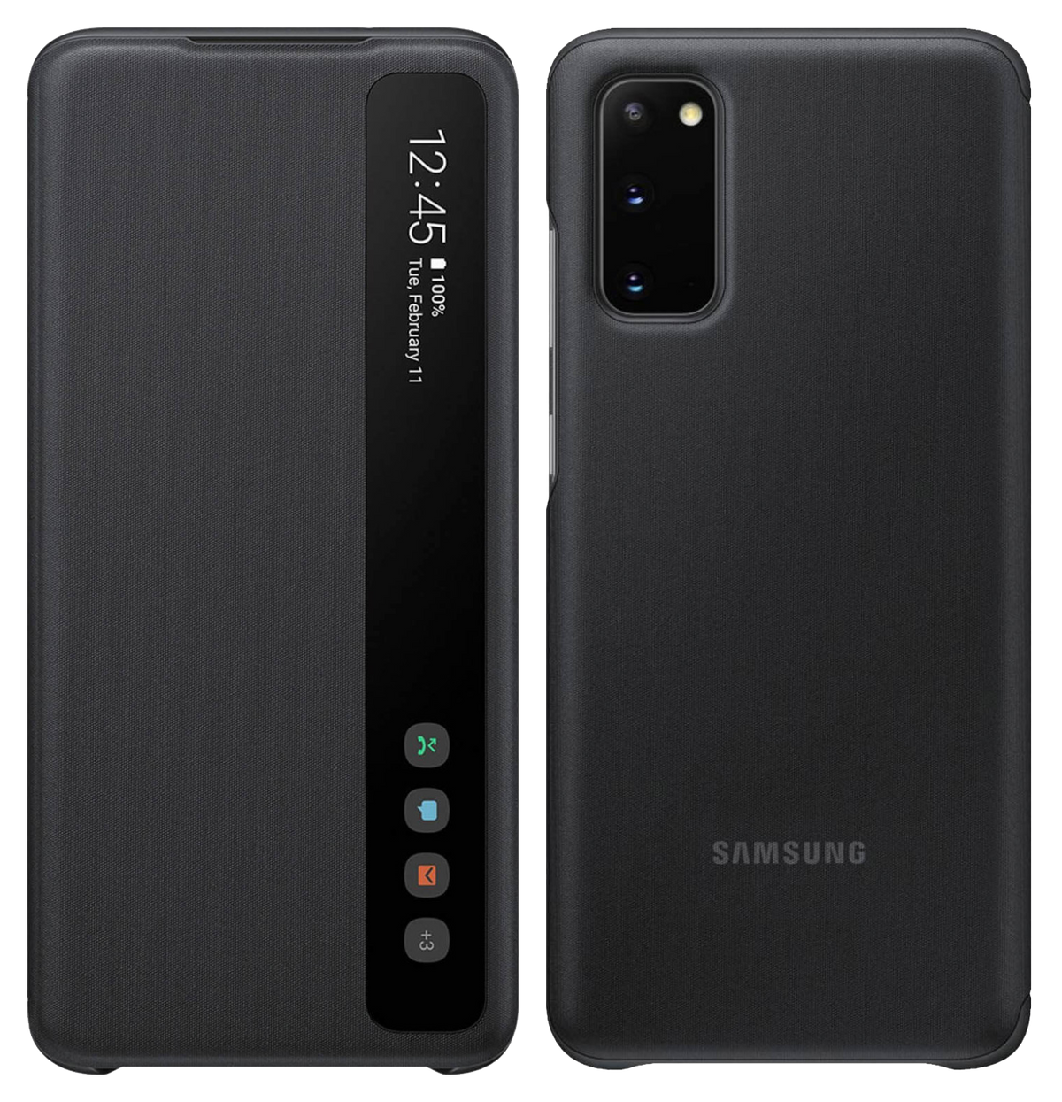 Samsung Clear View Cover (Galaxy S20) schwarz - Ohne Vertrag