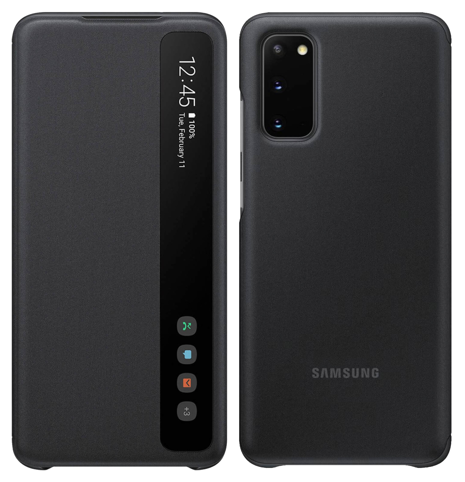 Samsung Clear View Cover (Galaxy S20) schwarz - Ohne Vertrag