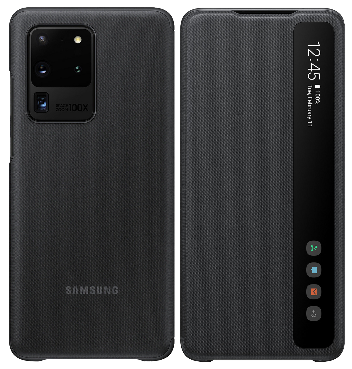 Samsung Clear View Cover (Galaxy S20 Ultra) schwarz - Ohne Vertrag