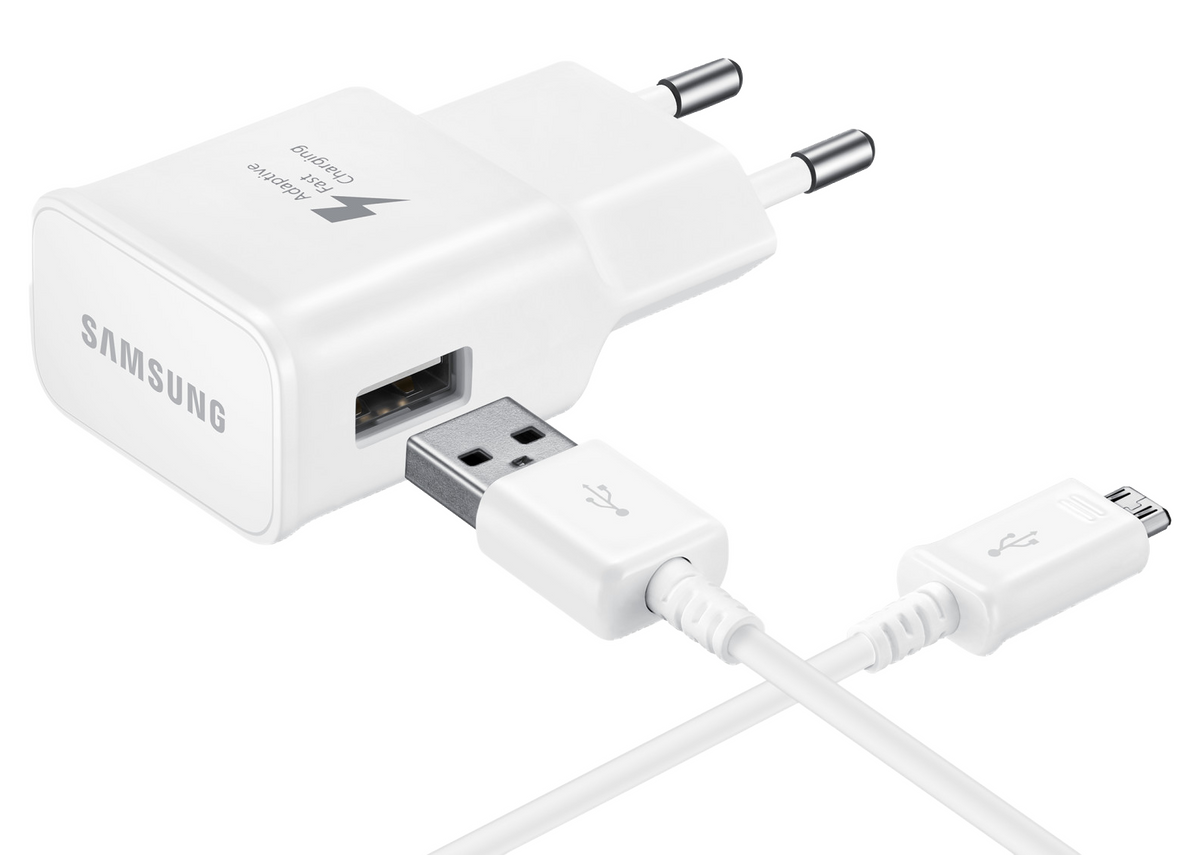 Samsung EP-TA20E Weiß + micro USB Kabel weiß - Ohne Vertrag