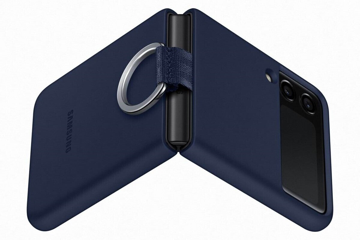 Silicone cover with ring (Galaxy Z Flip 3)