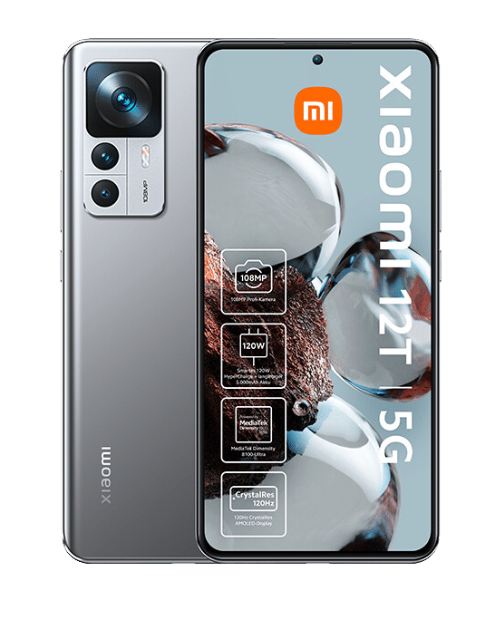 Xiaomi 12T 5G Dual-SIM silber - Ohne Vertrag