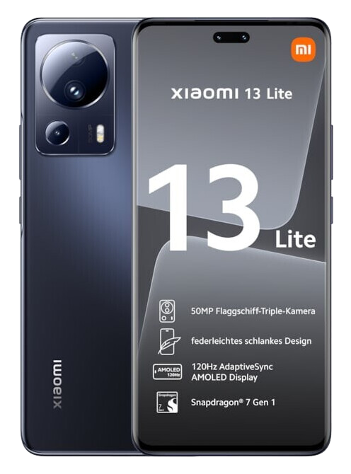 Xiaomi 13 Lite 5G Dual-SIM schwarz - Onhe Vertrag