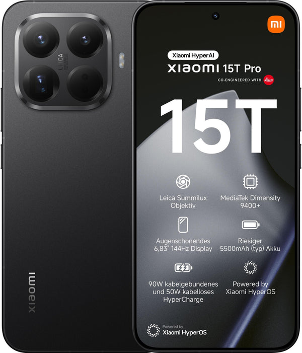 Xiaomi 15T Pro 5G Dual-SIM schwarz - Ohne Vertrag