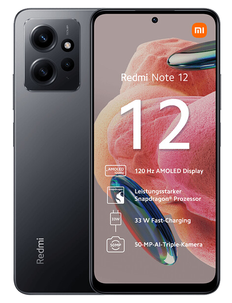 Xiaomi Redmi Note 12 4G Dual-SIM Differenzbesteuert grau - Ohne Vertrag