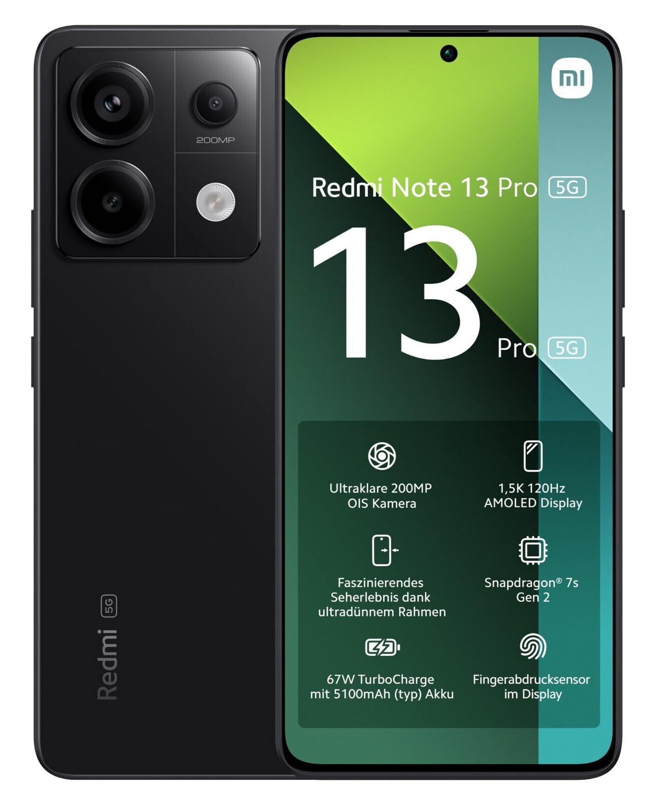 Xiaomi Redmi Note 13 Pro 5G Dual-SIM schwarz - Ohne Vertrag