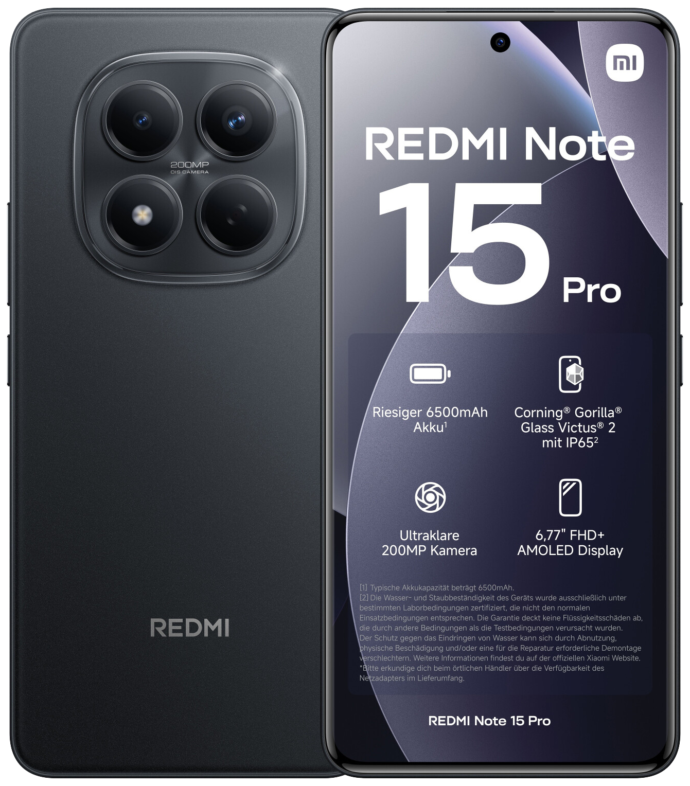 Xiaomi Redmi Note 15 Pro 4G Dual-SIM schwarz - Ohne Vertrag